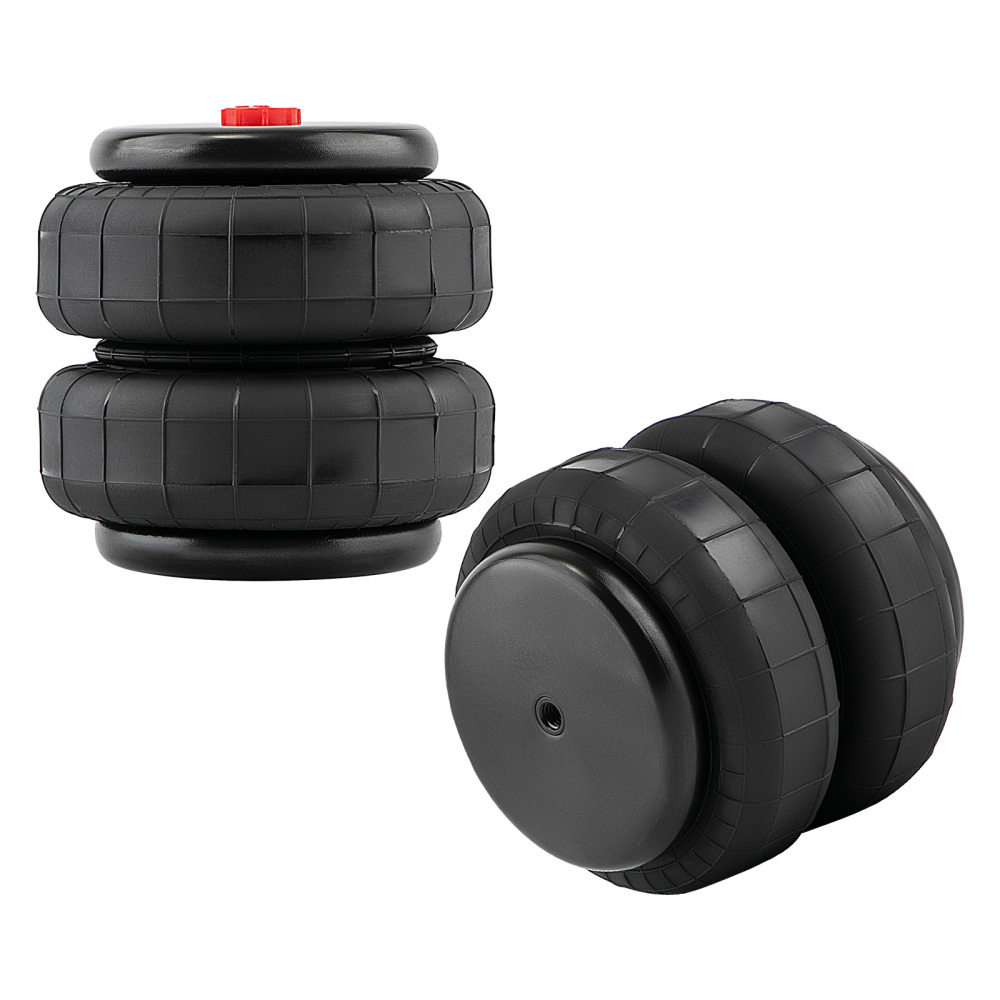 2x Universal Air Spring Bag Heavy Duty Standard 2500 lb 1/2inch npt Single Port